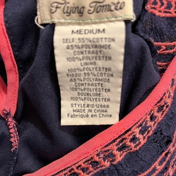 Flying Tomato Blue and Pink Lace Dress Sz M - Picture 3 of 3